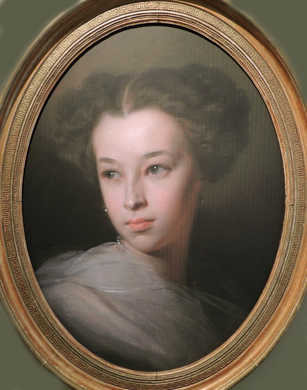 Porträtt av Natalia Alexandrovna Pushkina, grevinna av Merenberg 1836-1913, poetens dotter, 1849 av Ivan Kosmich Makarov