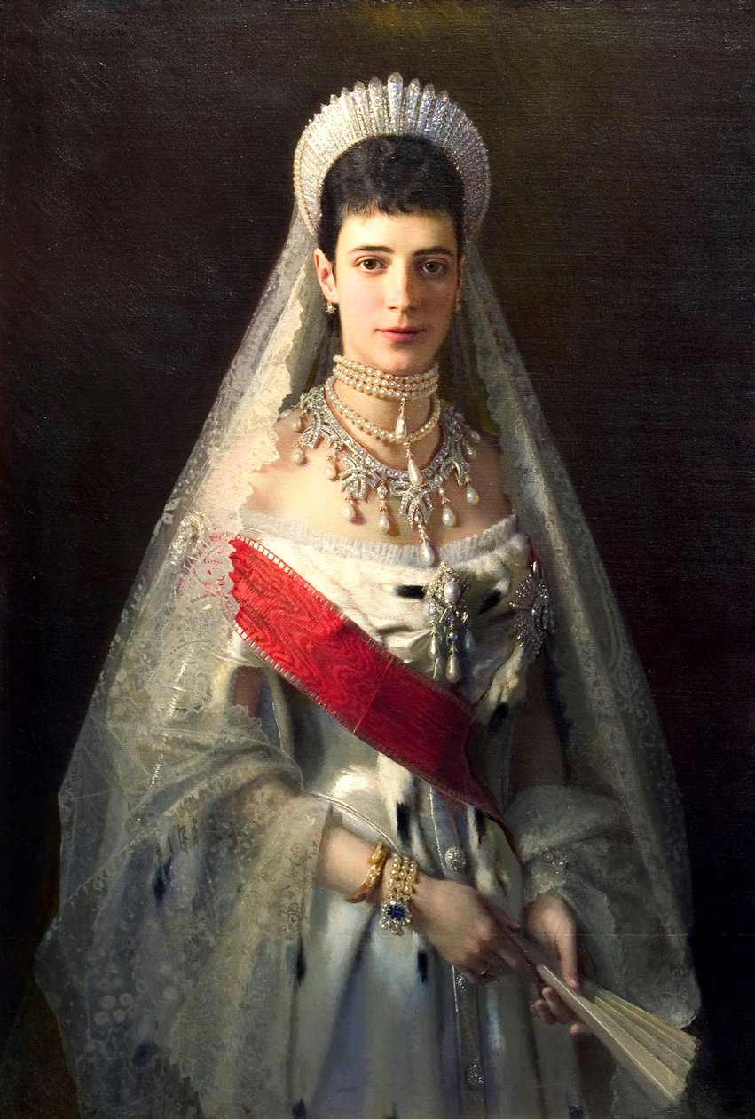 Porträtt av kejsarinnan Maria Feodorovna, prinsessan Dagmar av Danmark, 1847-1928 av Ivan Kramskoy