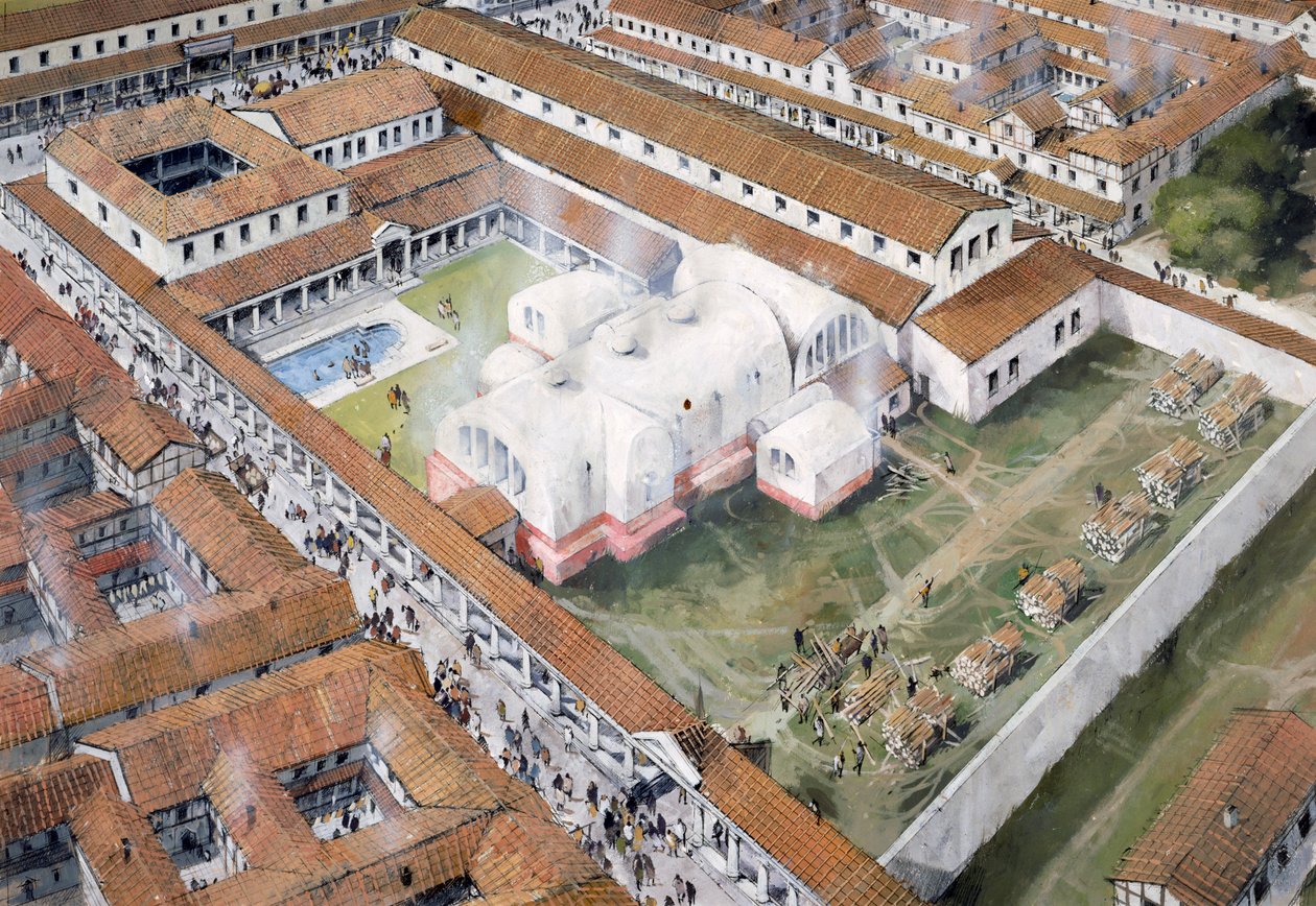 Baths, Wroxeter Roman City, Shropshire, 2:a århundradet c1980-c2017 av Ivan Lapper