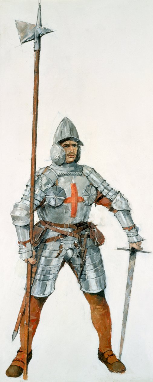 Engelsk soldat, Slaget vid Flodden Field, 1513, c1990-2010. av Ivan Lapper