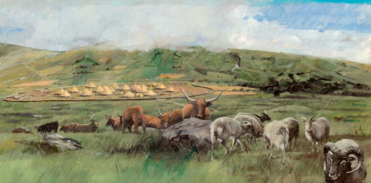 Grimspound, bronsåldern, c1990-2010 av Ivan Lapper