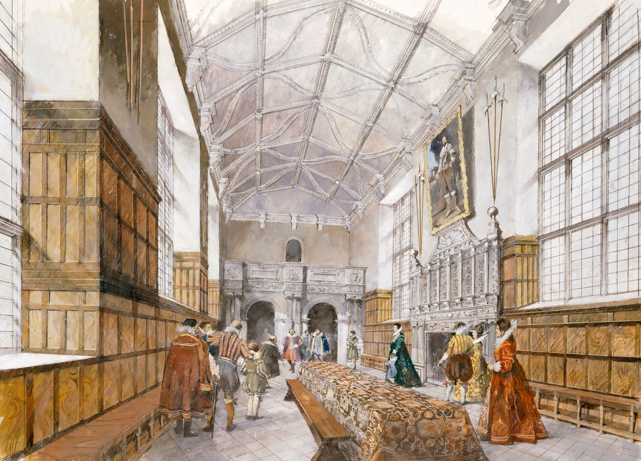 Kirby Hall, tidigt 1600-tal, c1990-2010 av Ivan Lapper