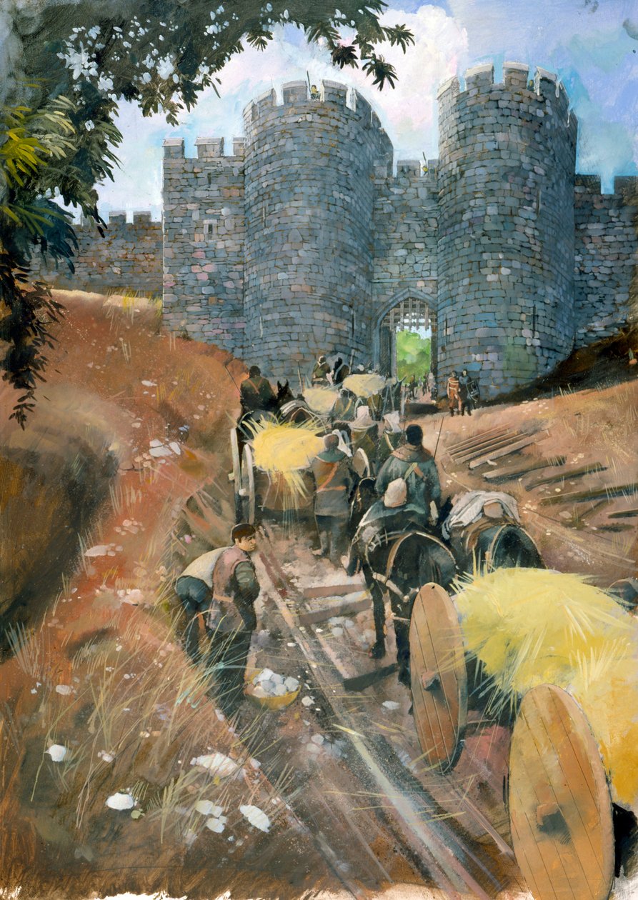 The Outer Gatehouse, Beeston Castle (akvarell på papper) av Ivan Lapper