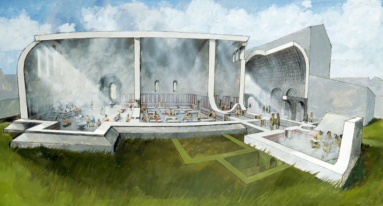 Badhuset i Wroxeter Roman City, 2:a århundradet, c1990-2010 av Ivan Lapper