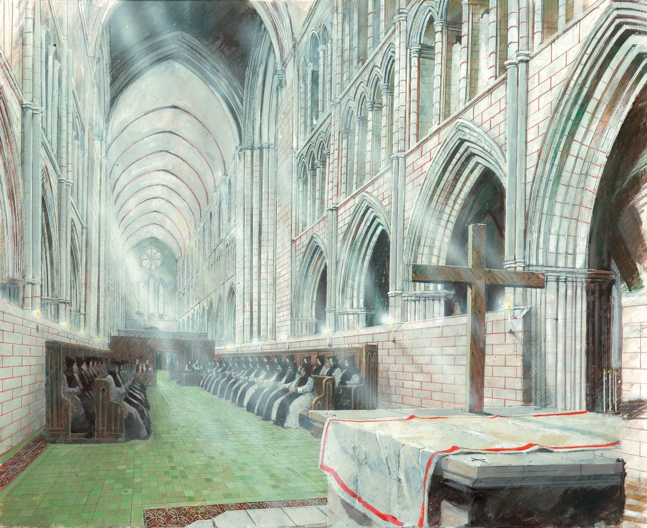 Waverley Abbey, c1200-talet, c1990-2010 av Ivan Lapper