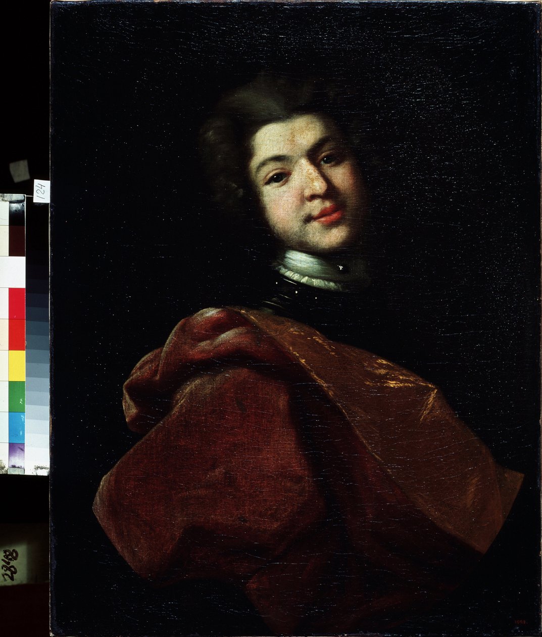Porträtt av baronen Sergey Stroganov (1707-1756) (Porträtt av baronen Sergey Stroganov). Målning av Ivan Nikitich Nikitin (Nikitin) (cirka 1680-efter 1742), olja på duk av Ivan Nikitich Nikitin