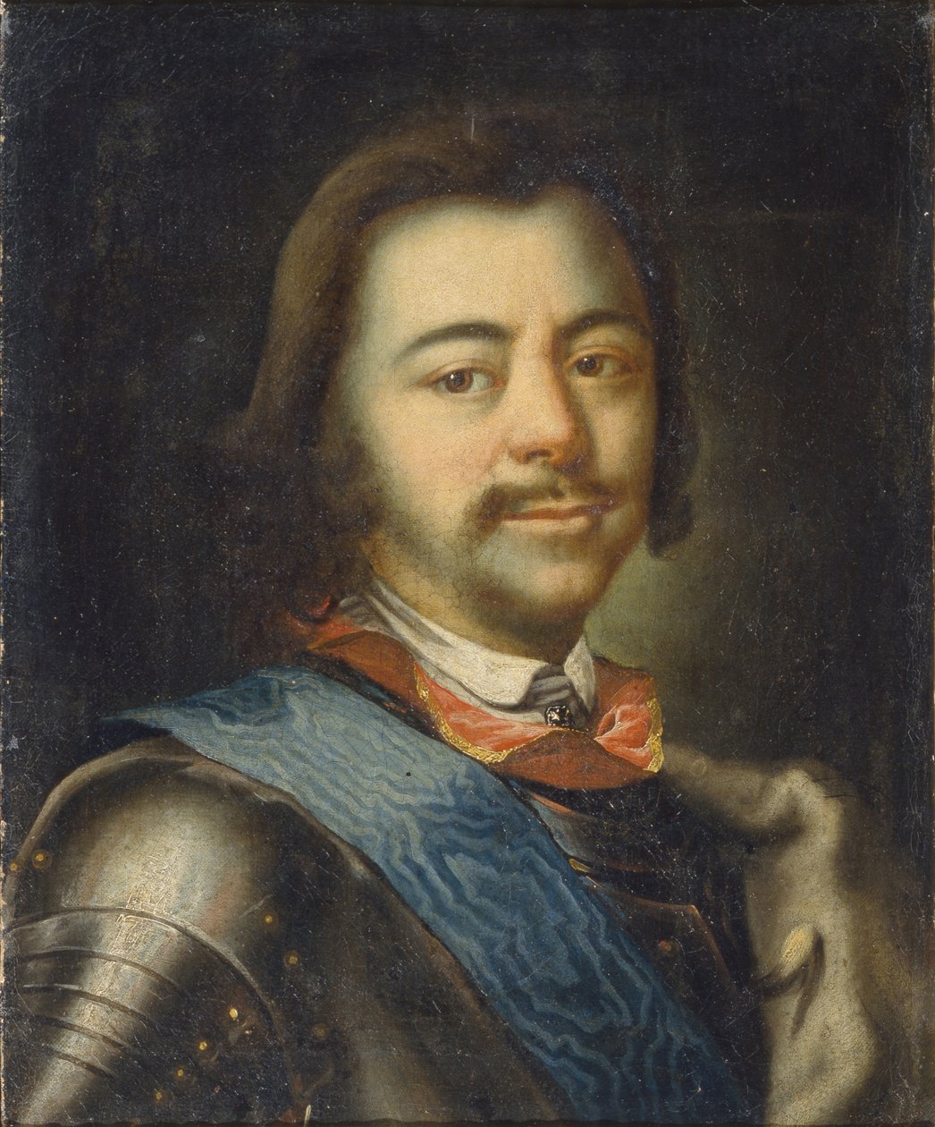 Porträtt av kejsar Peter I den store 1672-1725, tidigt 1700-tal. av Ivan Nikitich Nikitin