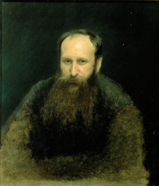 Porträtt av Vasili Vasilievich Vereshchagin, 1883 av Ivan Nikolaevich Kramskoy