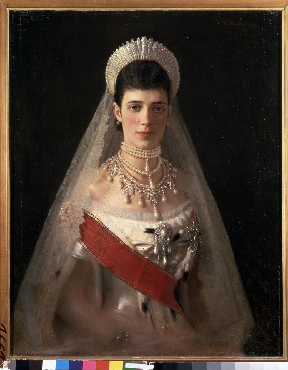 Porträtt av kejsarinnan Maria Feodorovna, prinsessan Dagmar av Danmark av Ivan Nikolaevich Kramskoy