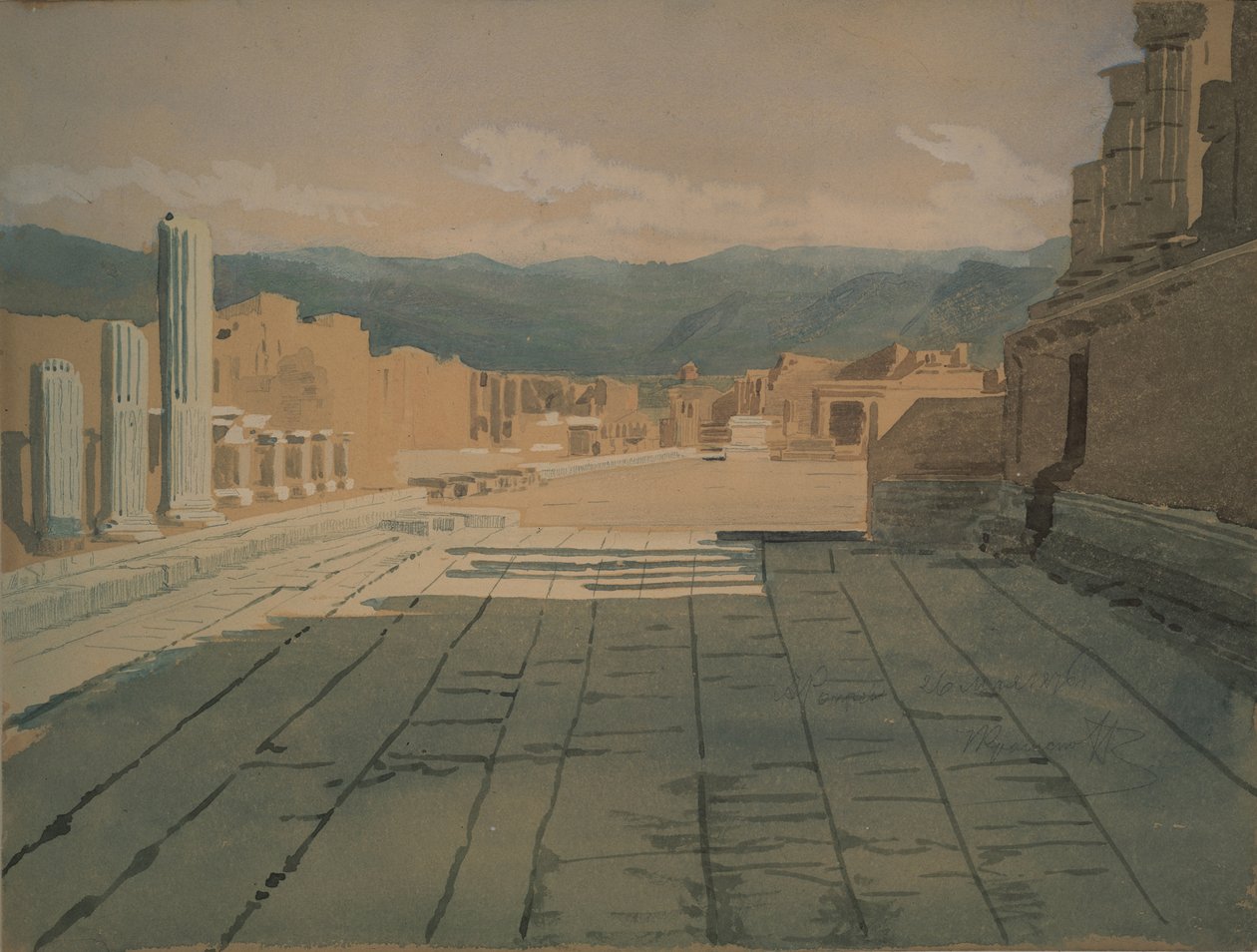 Pompeji, 1876 av Ivan Nikolaevich Kramskoy