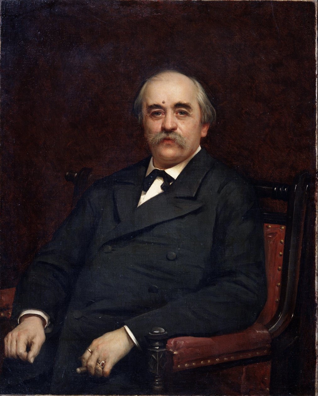 Porträtt av författaren Grigori Danilevski (1829-1890). (Porträtt av författaren Grigori Danilevsky). Målning av Ivan Nikolayevich Kramskoi (1837-1887), olja på duk av Ivan Nikolaevich Kramskoy