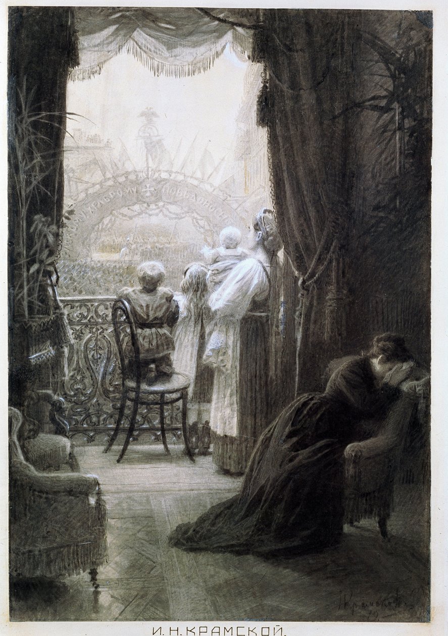 Mottagande av soldater (Welcome The Soldiers) av Ivan Nikolayevich Kramskoi