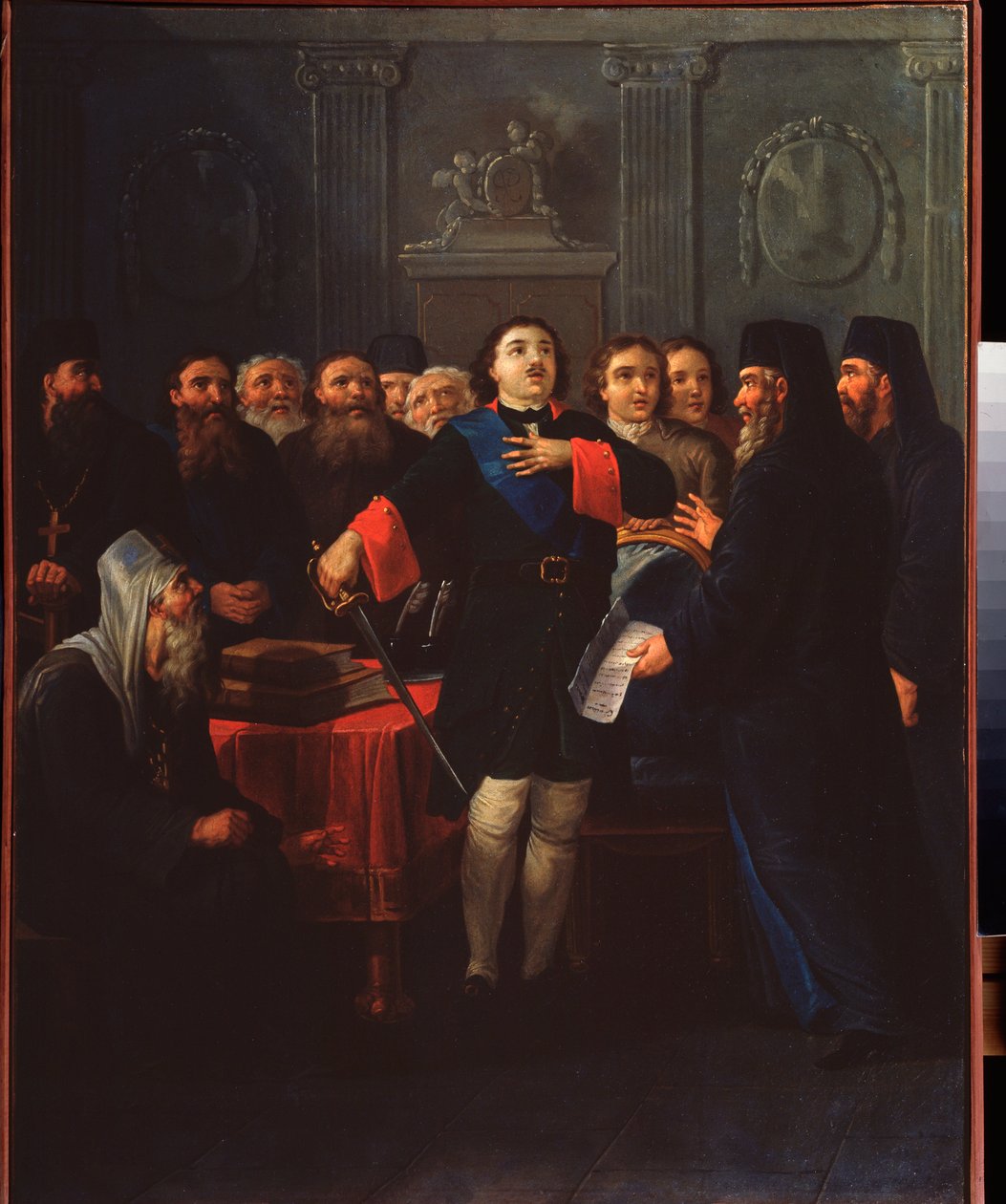 Tsar Peter I grundade den heliga synoden av Ivan Philippovich Tupylev