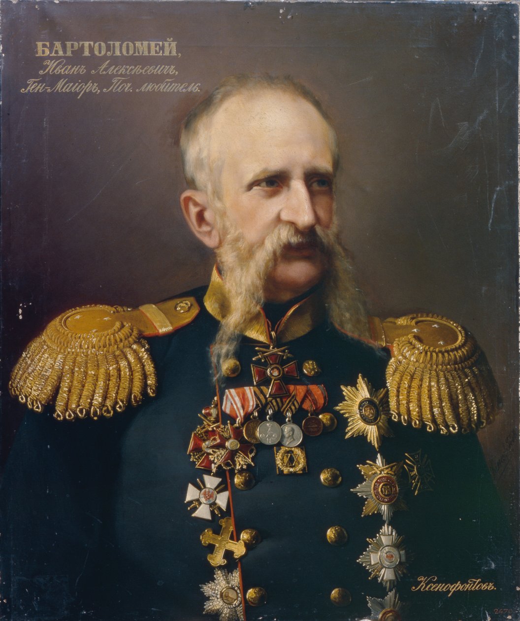 Porträtt av Ivan Alexeyevich Bartolomey 18131870, 1860-talet av Ivan Stepanovich Ksenofontov