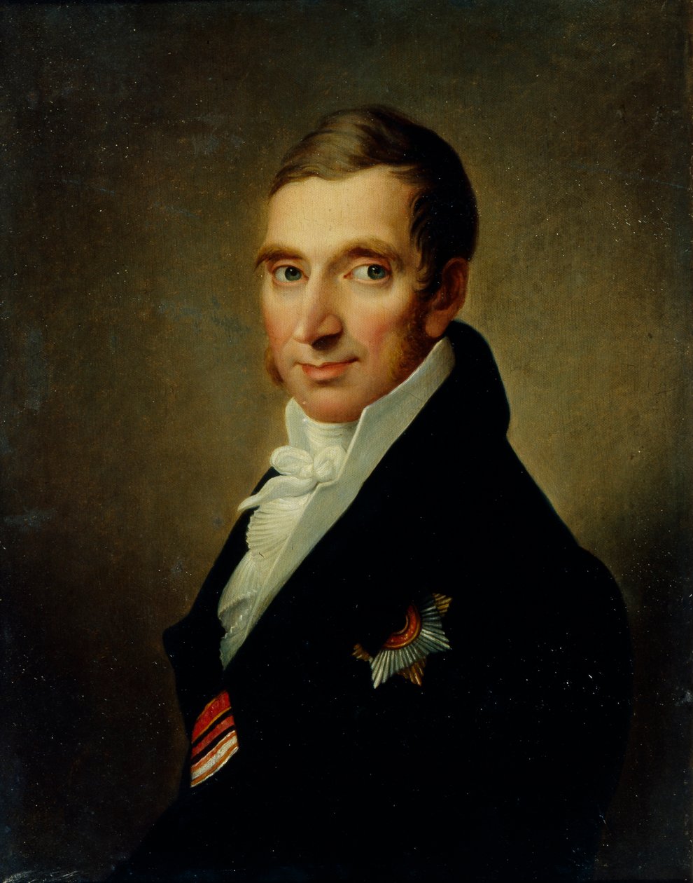Porträtt av läkaren Johann-Georg von Ruehl 1768-1846, 1823 av Ivan Vasilyevich Luchaninov