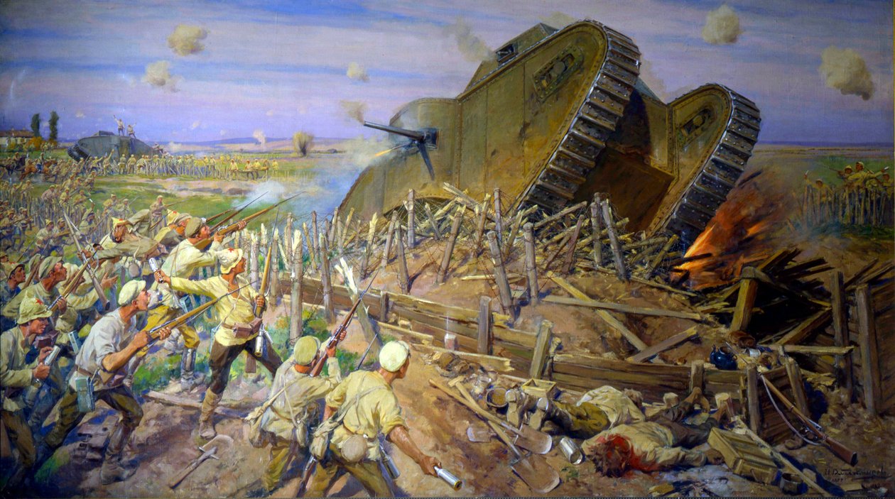 "Fångandet av en tank nära Kakhovka", 1927. av Ivan Vladimirov