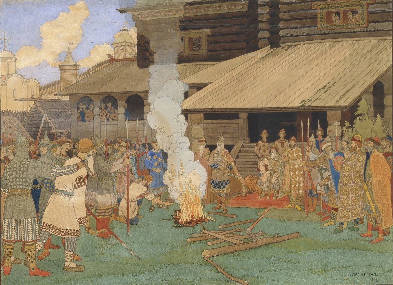 Dop i eld av Ivan Yakovlevich Bilibin