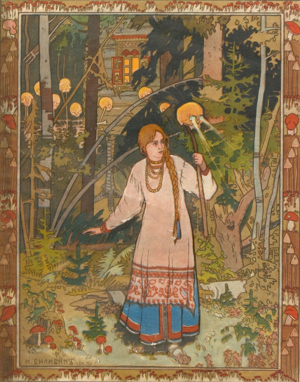 Vasilisa den vackra Illustration till boken Vasilisa den vackra, 1900 av Ivan Yakovlevich Bilibin