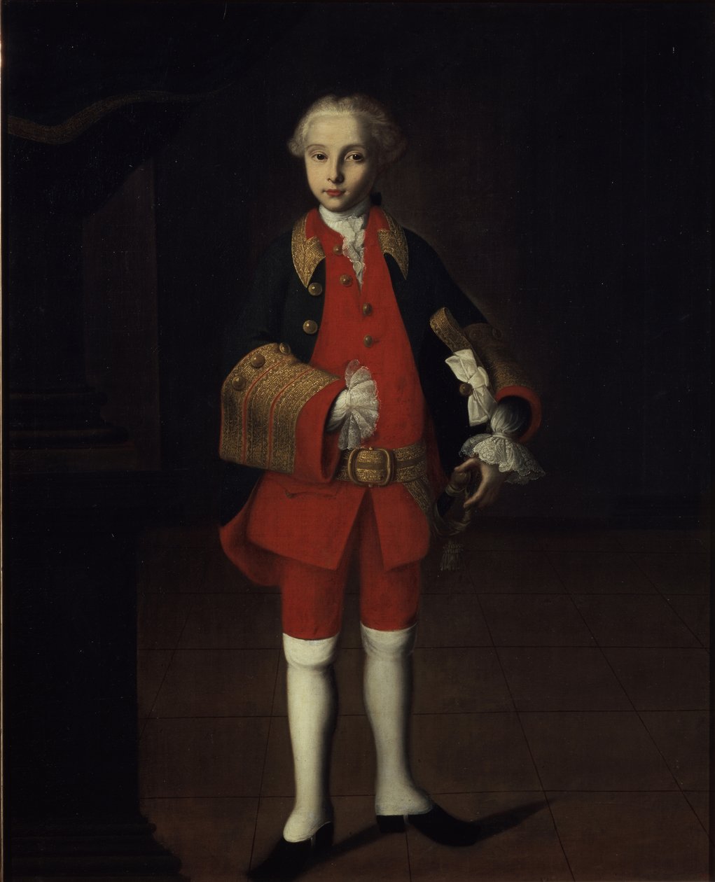 Porträtt av greve Wilhelm Georg von Fermor 1749-1828, ca. 1750 av Ivan Yakovlevich Vishnyakov