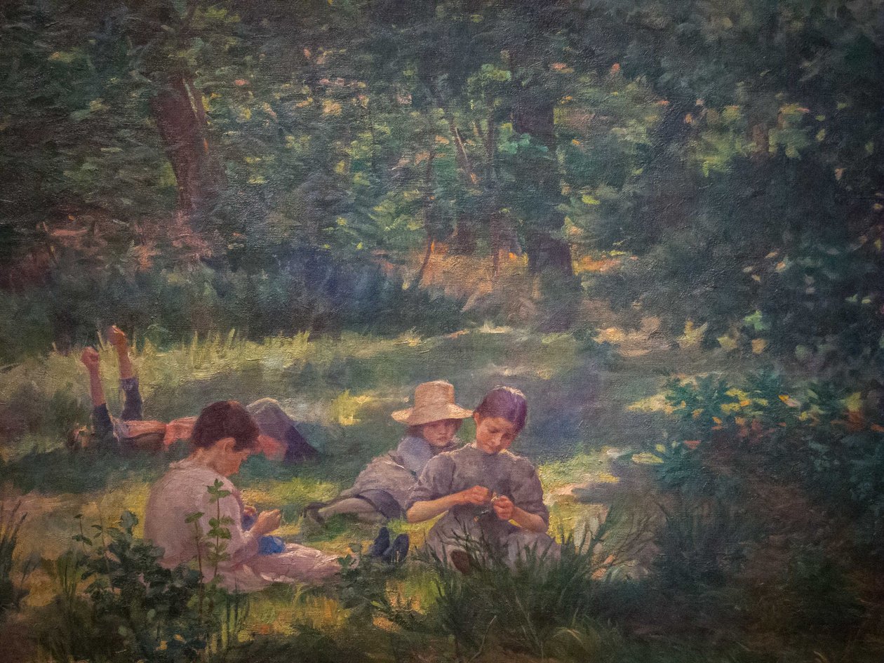 Children in the grass av Ivana Kobilca