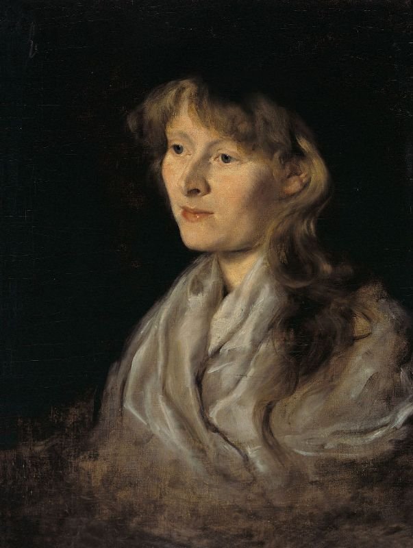 Portrait of a young woman av Ivana Kobilca