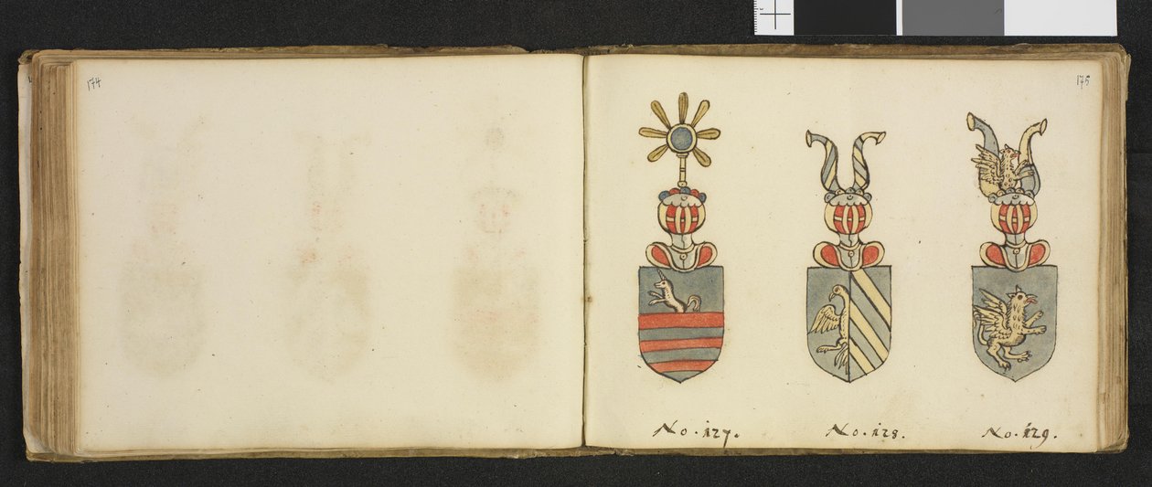 Illustration hämtad från ett privat arkiv i Nationalbiblioteket med titeln Insignia quædam virorum illustrium in Norvegia quodam habitantium av Iver Nielssøn Hirtzholm av Iver Hirtzholm