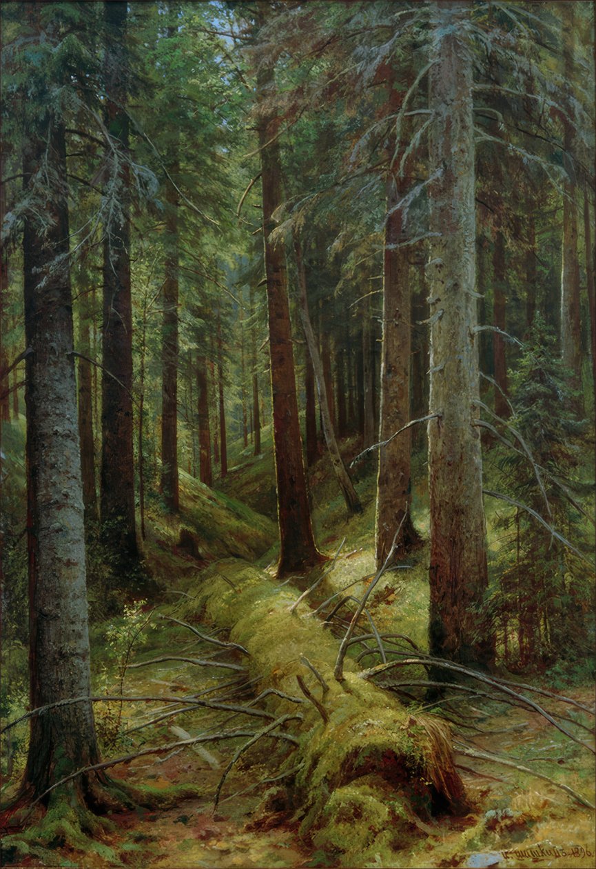 I den ryska skogen av Ivan Ivanovich Shishkin