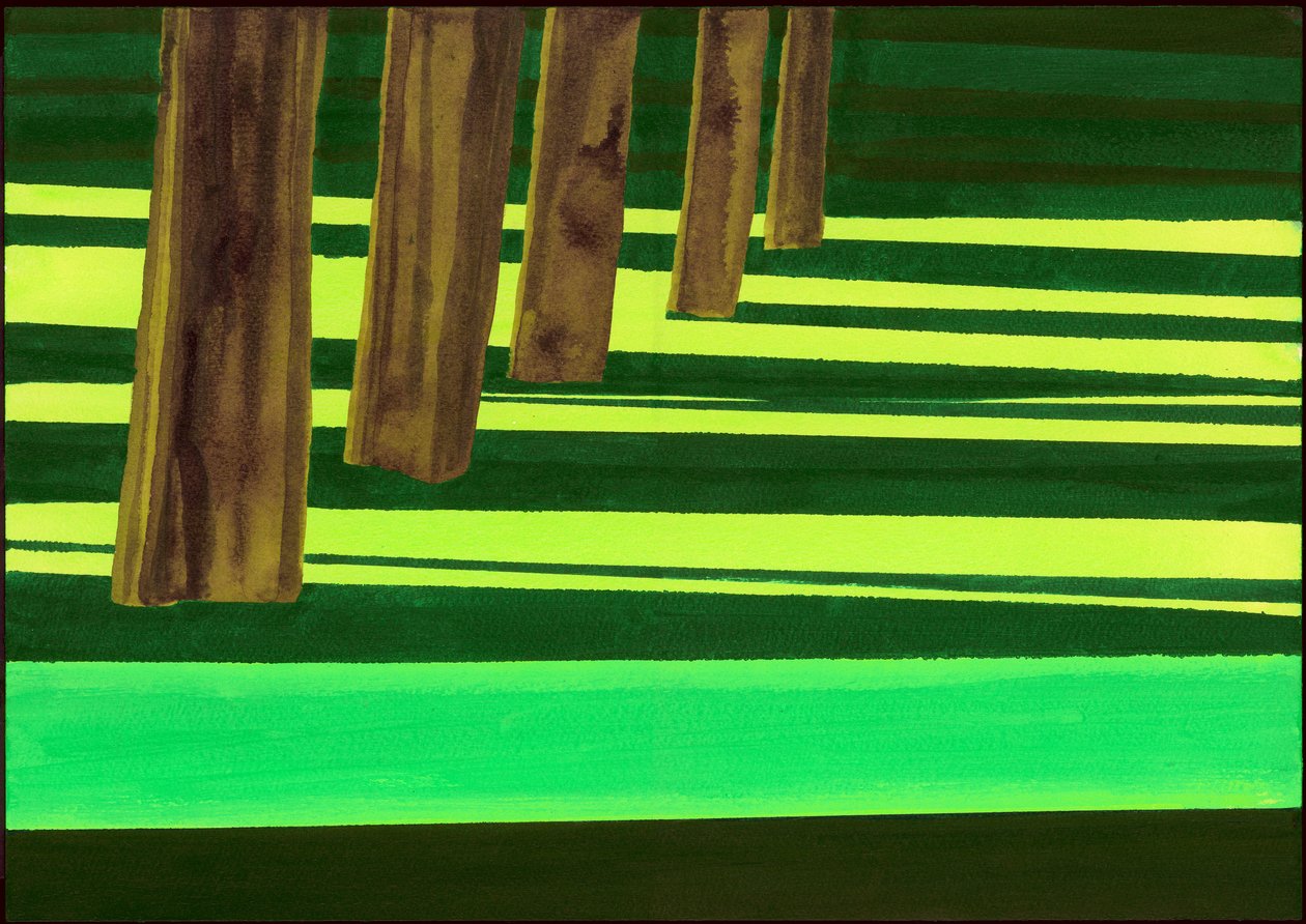Kensington Gardens Series: Dazzle, 2007 (mixed media på papper) av Izabella Godlewska de Aranda