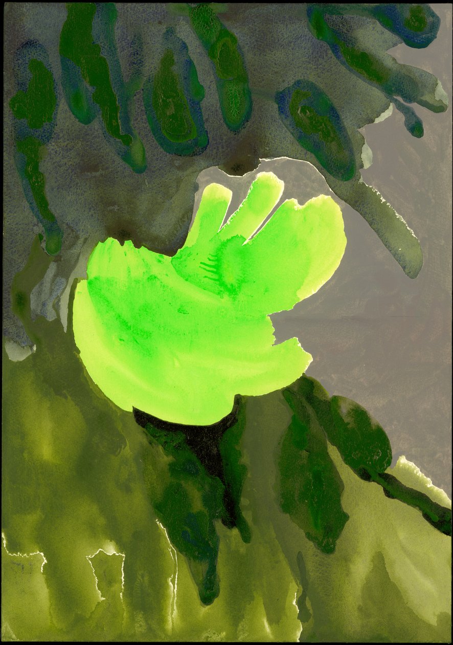 Kensington Gardens Series: Leaf Cascade, 2007 (mixed media på papper) av Izabella Godlewska de Aranda