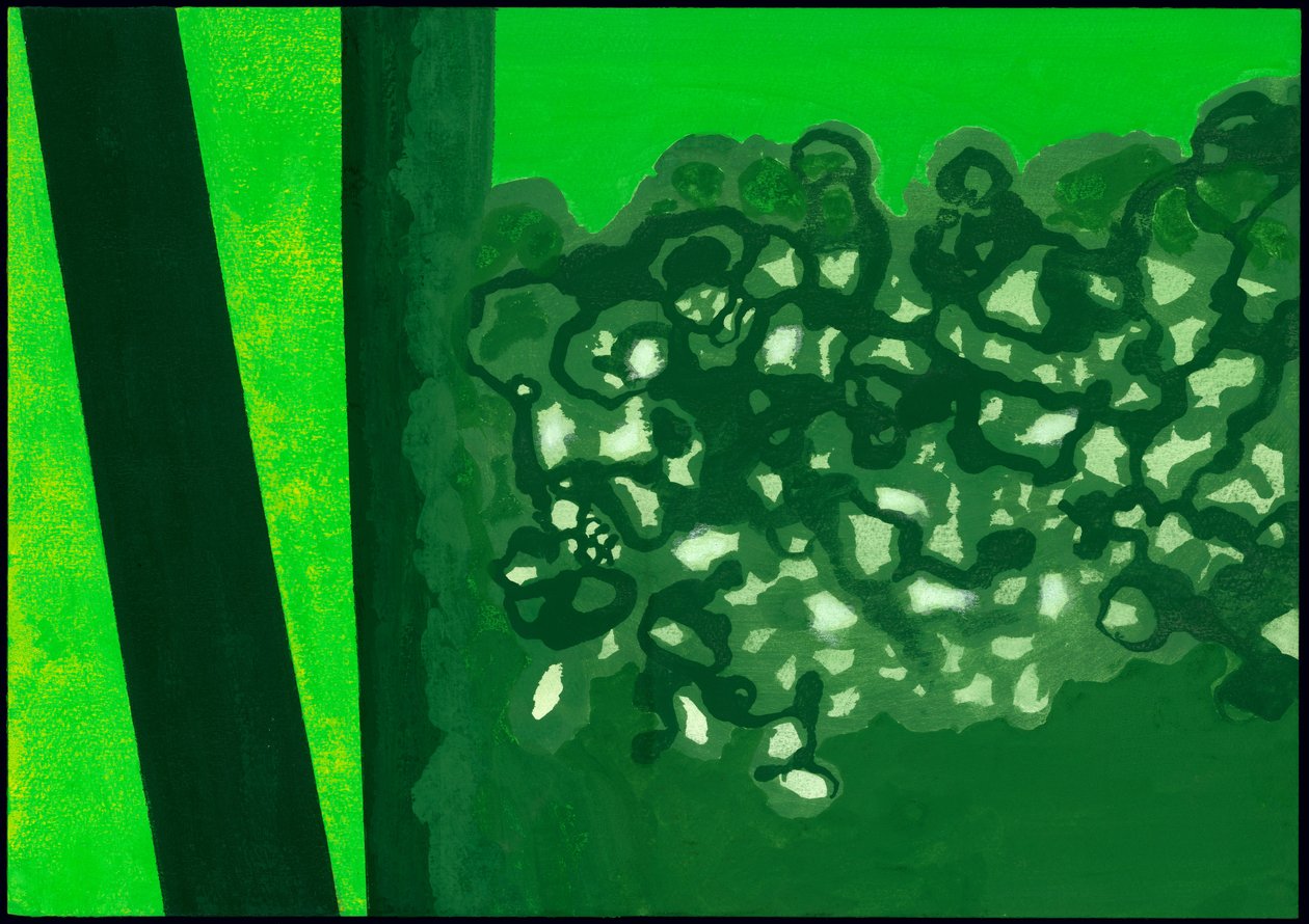 Kensington Gardens Serise: Canopy Shadows, 2007 (blandade media på papper) av Izabella Godlewska de Aranda