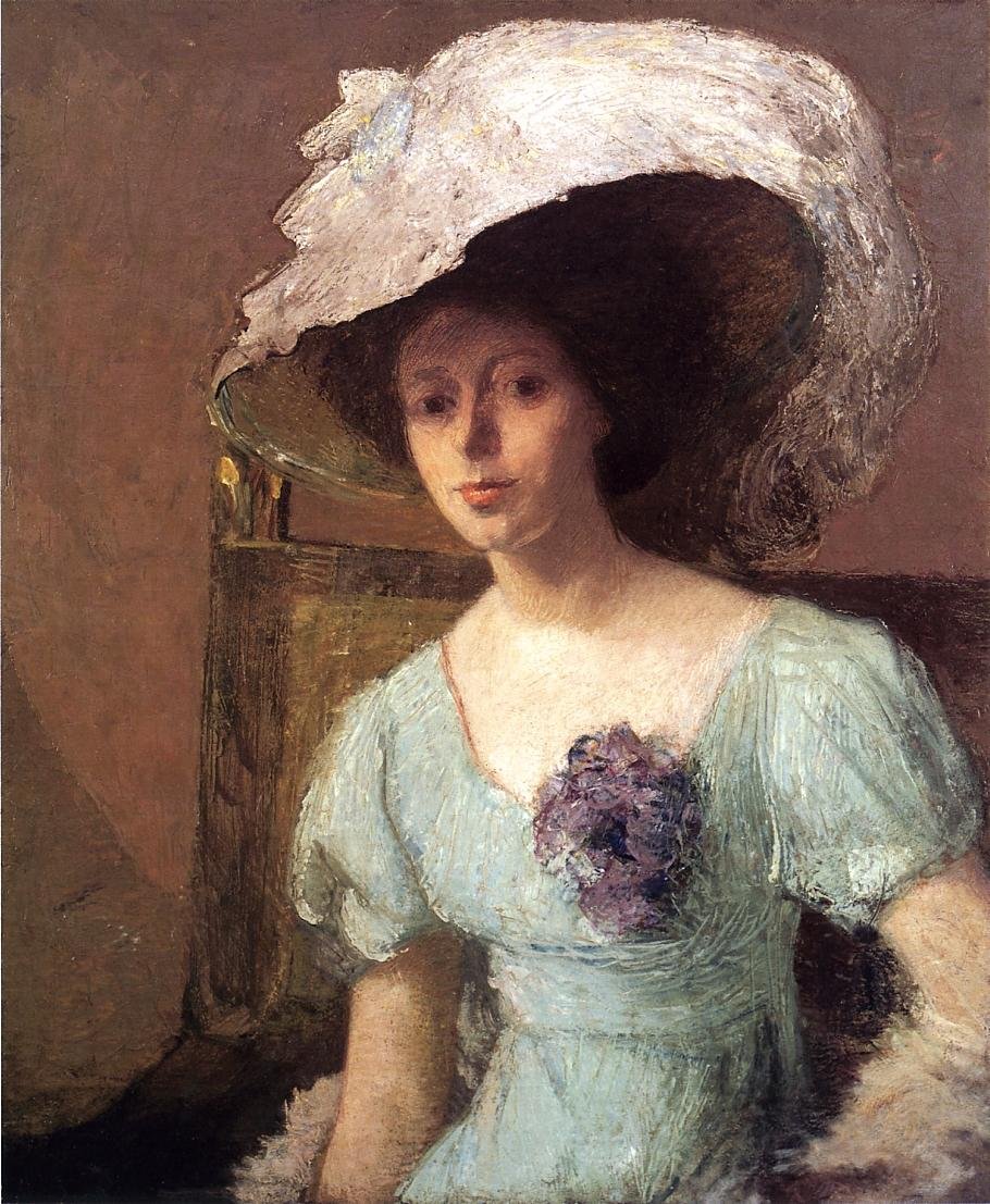  The Blue Gownn av J. Alden Weir