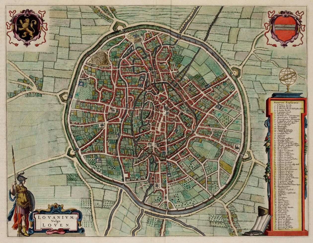 Leuven, Belgium ; Atlas Van Loon av J. Blaeu