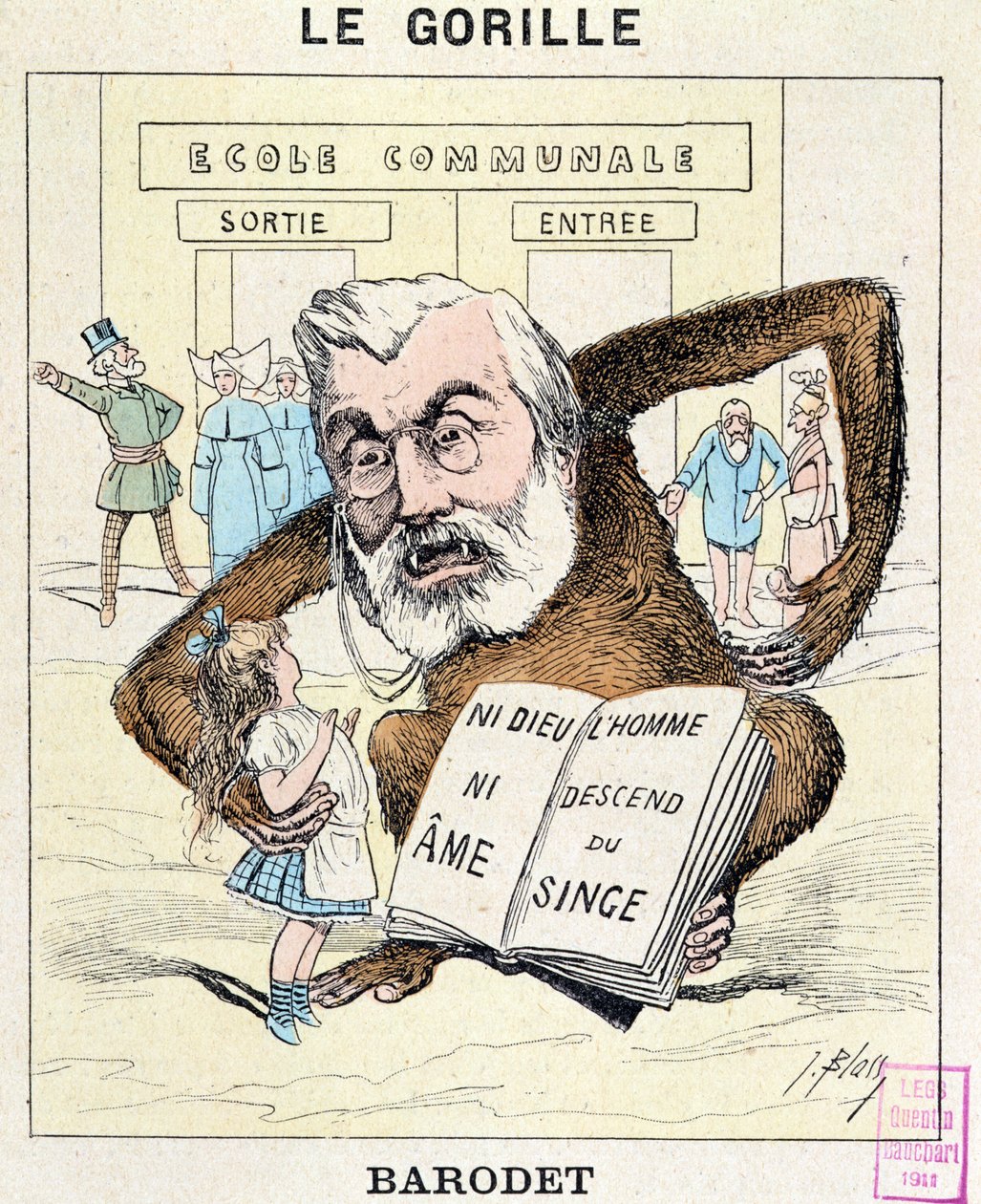 Karikatyr av Desire Barodet (1823-1906) ca 1880 av J. Blass