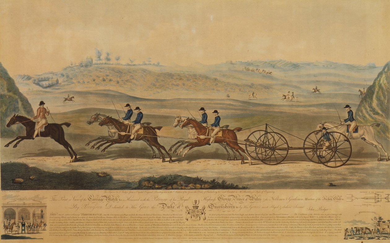 Utsikt över vagnsmatchen, 1789 av J. Bodger