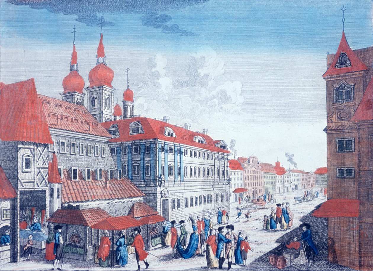 Teatrar på Kotce-gatan, omkring 1800 av J. Carmine