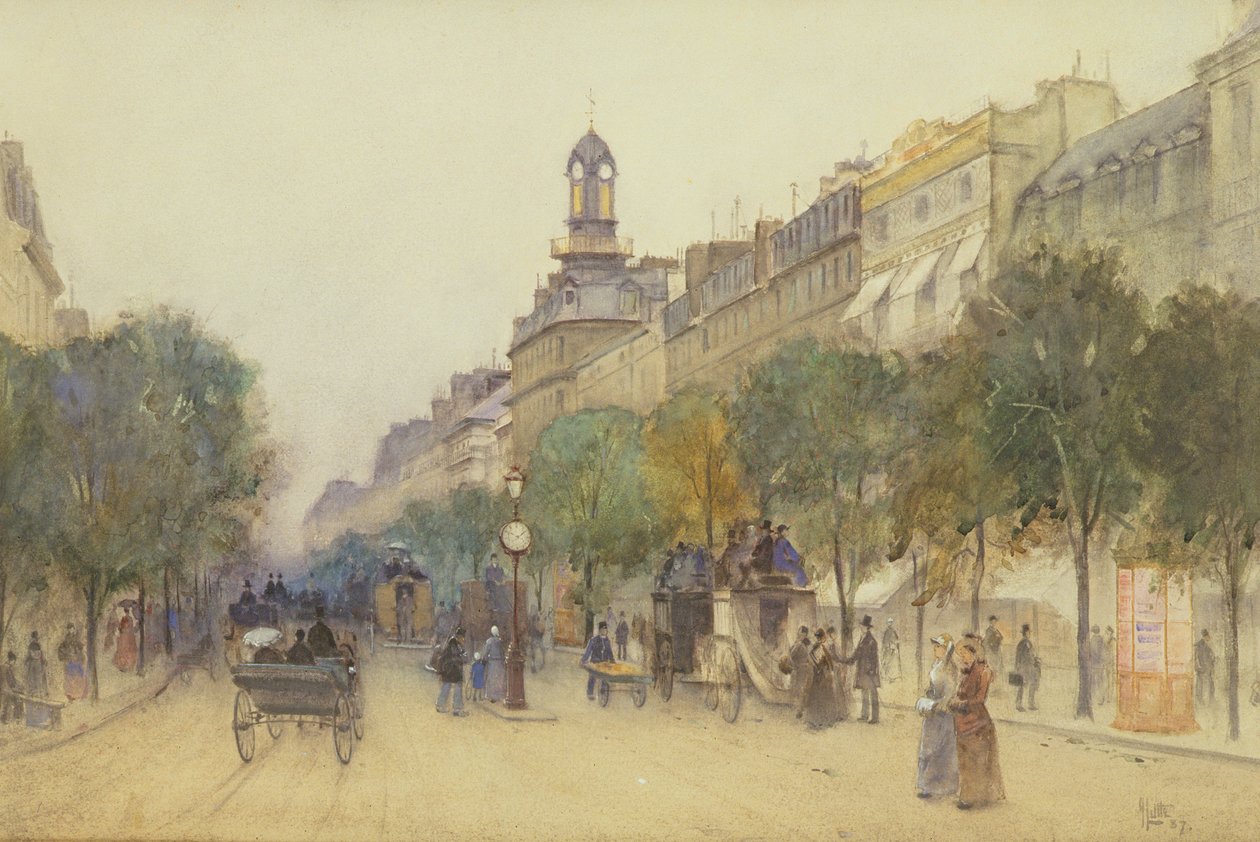 Boulevard des Italiens, Paris, 1887 av J. Little
