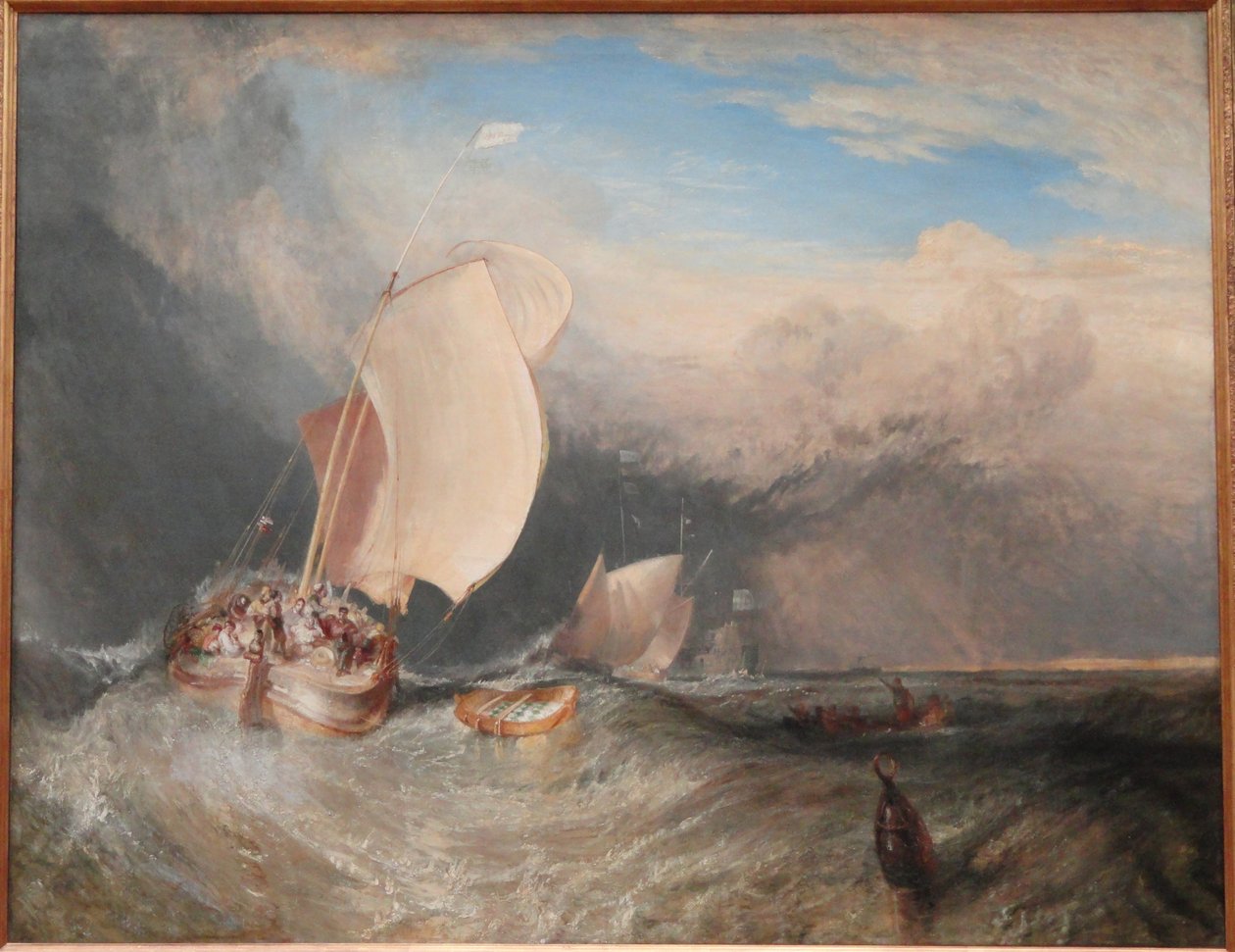Fiskebåtar med Hucksters förhandlingar om fisk av Joseph Mallord William Turner