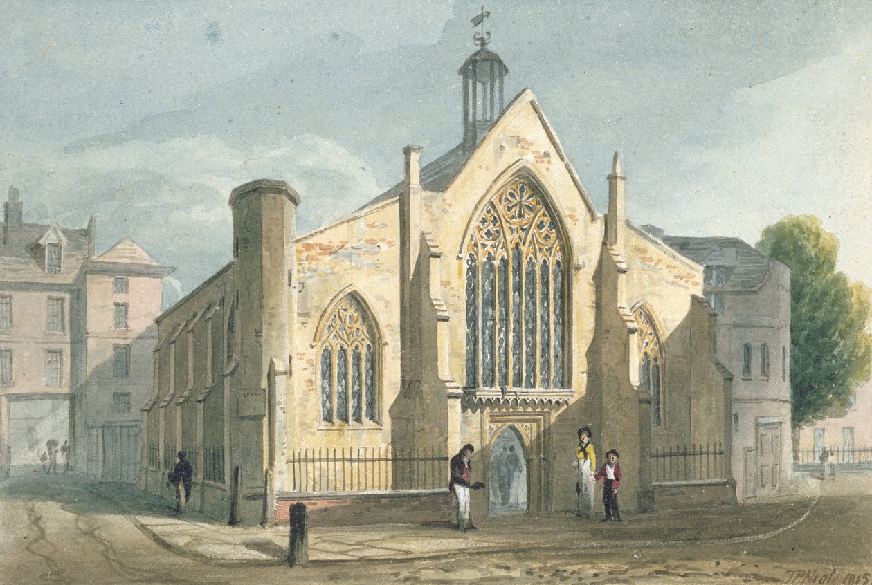 Holländska kyrkan, Austin Friars, 1815 av John Preston Neale