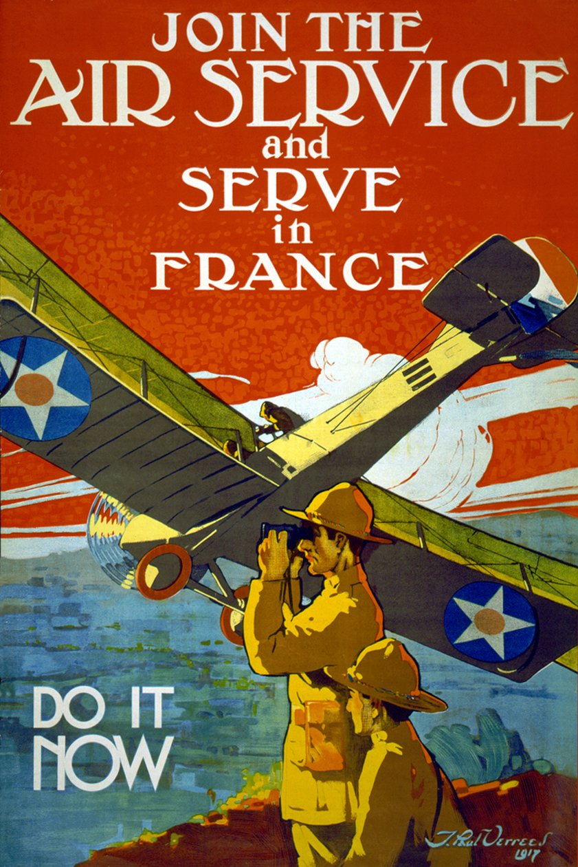 Gå med i flygtjänsten, 1917 av J. Paul Verrees