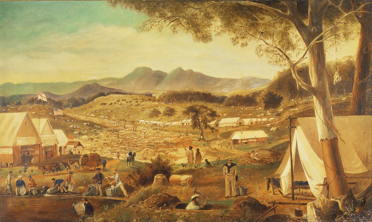 Guldgrävningar, Ararat, 1853 av J Roper