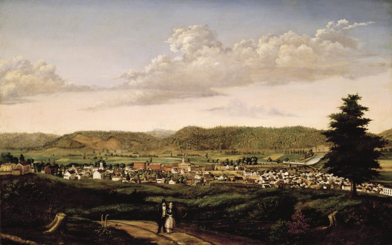 Scen av Corning, New York av J. S. Jennings
