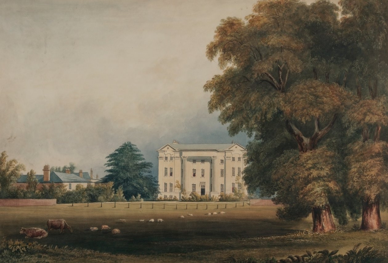 Addiscombe College, 1831 (penna och bläck och wc på papper) av J. S. Phillips