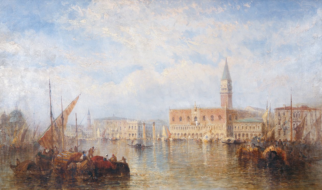 Utsikt över Palazzo Ducale, Venedig av J. Vivian