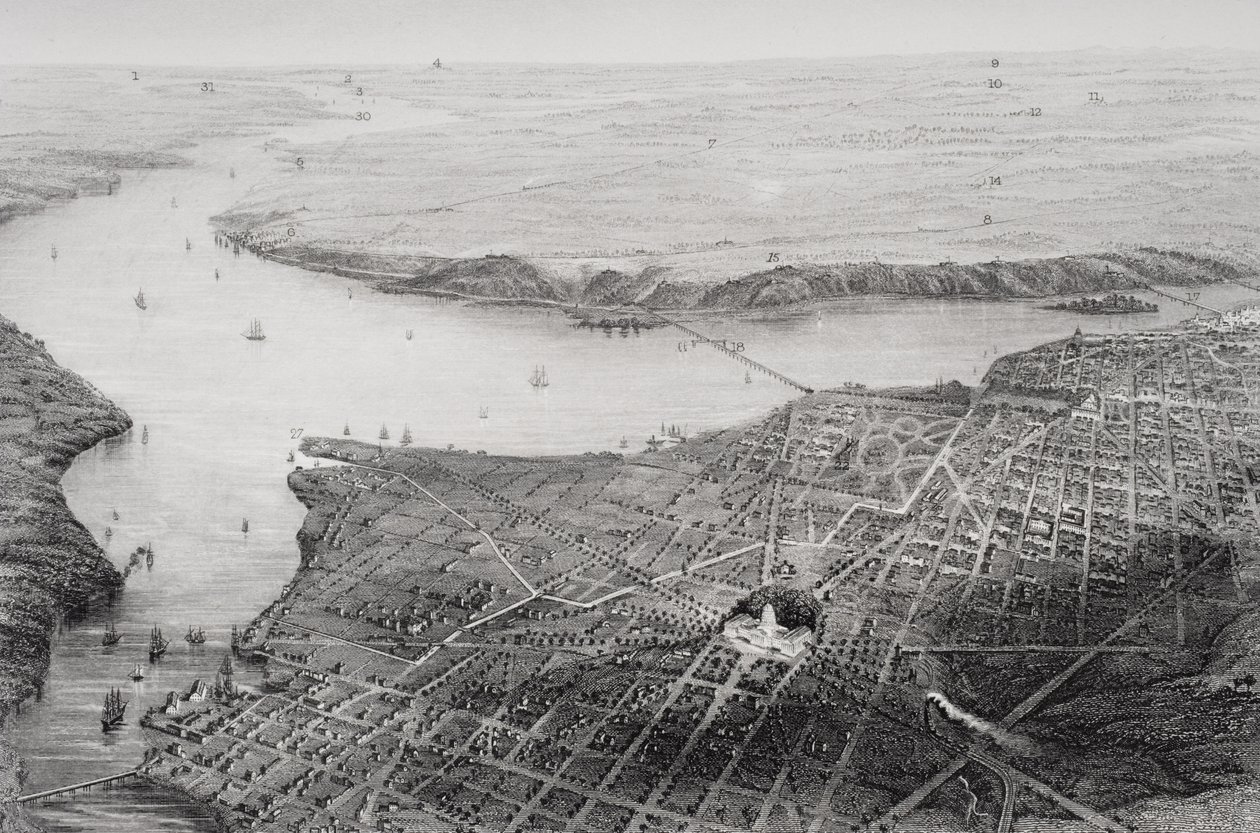Washington D.C. och dess närhet under inbördeskrigets era av J. Wells