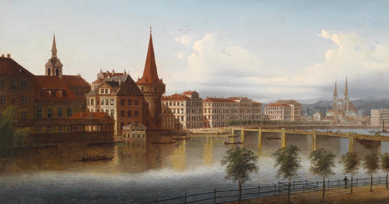 Utsikt över Lucerne, Schweiz av J. Wilhelm Jankowsky