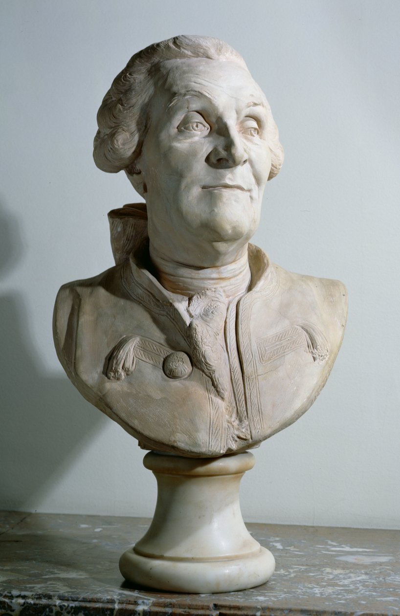 Byst av Charles Marie de La Condamine (1701-74) av J.B.C dHuet