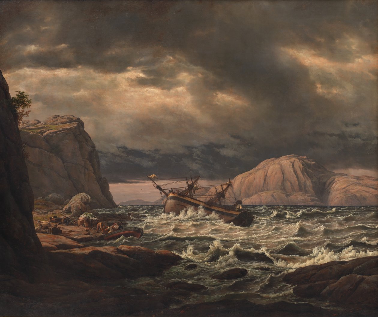 Ett skeppsvrak på Norges kust av Johan Christian Dahl
