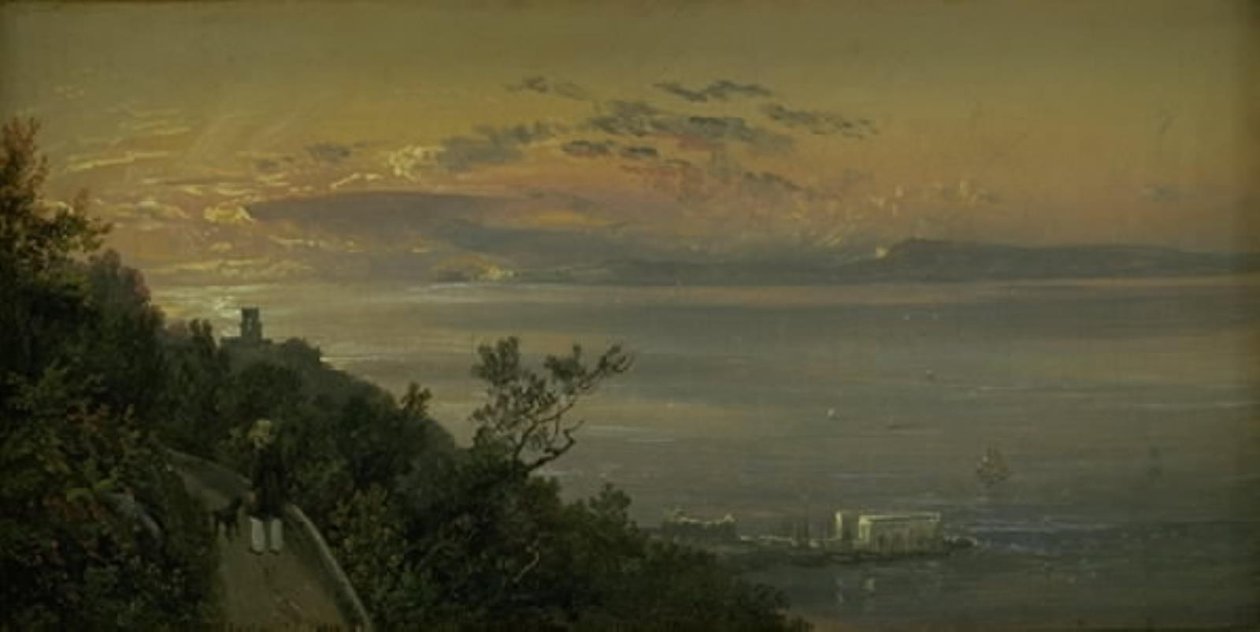 Utsikt från kullarna ovanför Castellamare i Neapel av Johan Christian Dahl
