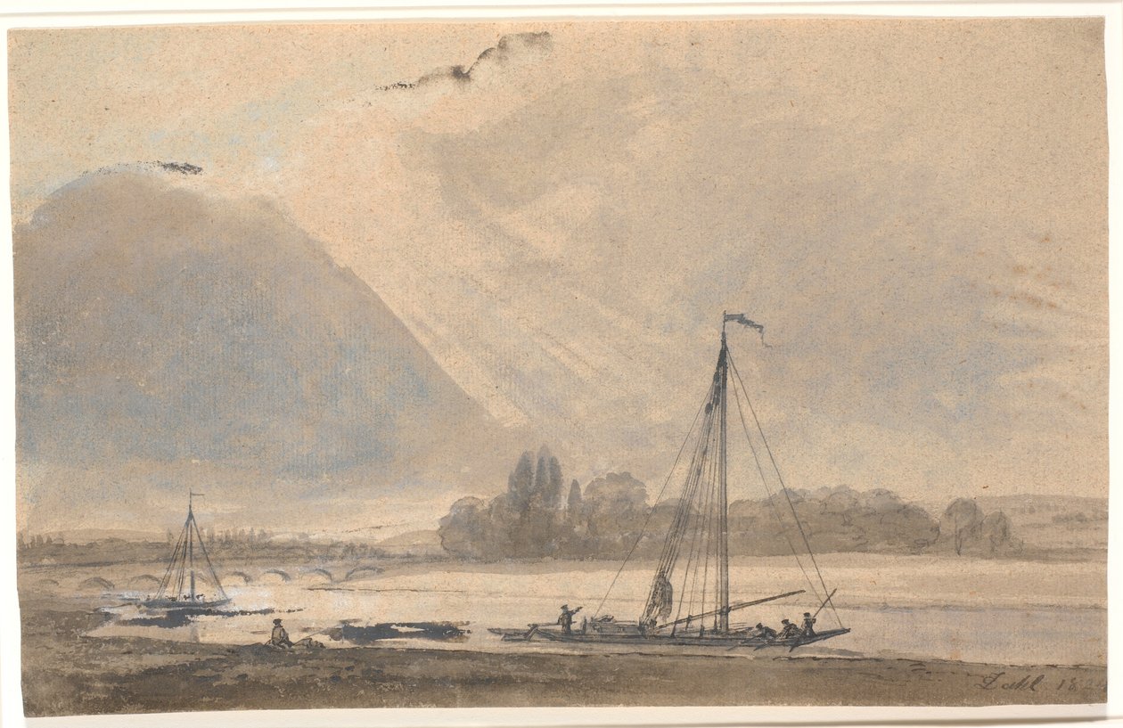 Utsikt över Elbe nära Dresden av Johan Christian Dahl