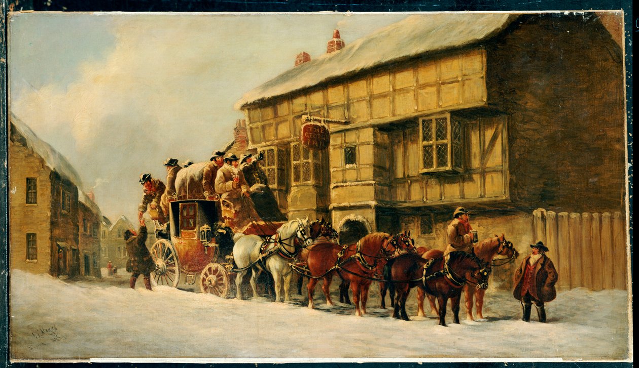 Utanför George Inn, 1879 av J.C. Maggs